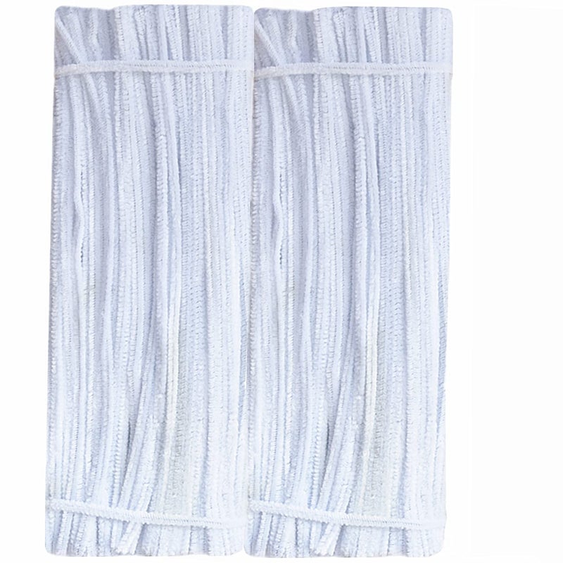 GOTOONE White Pipe Cleaners Crafts (100 Pack) Chenille Stems for DIY Art Decorations Creative (6 mm x 12 Inch) - Image 1